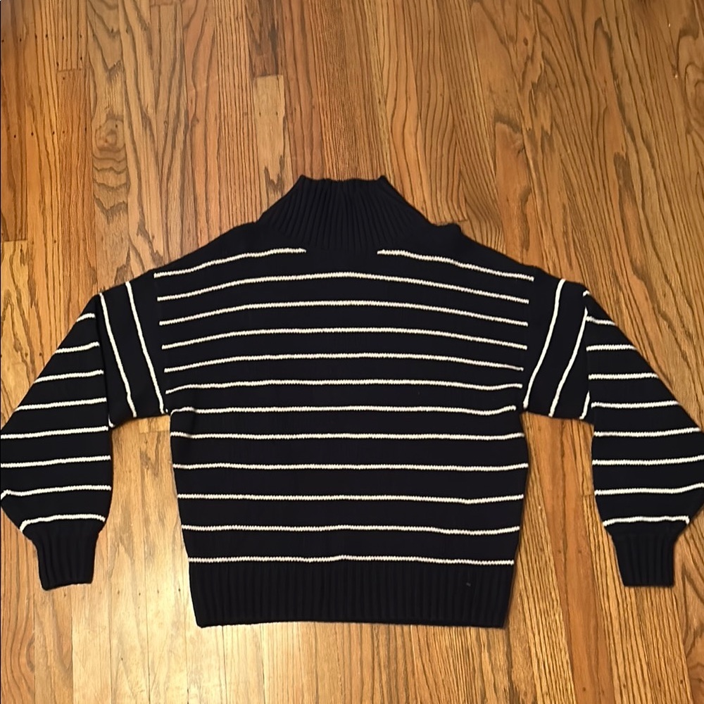 GAP Blue and White Turtle Neck Sweater
